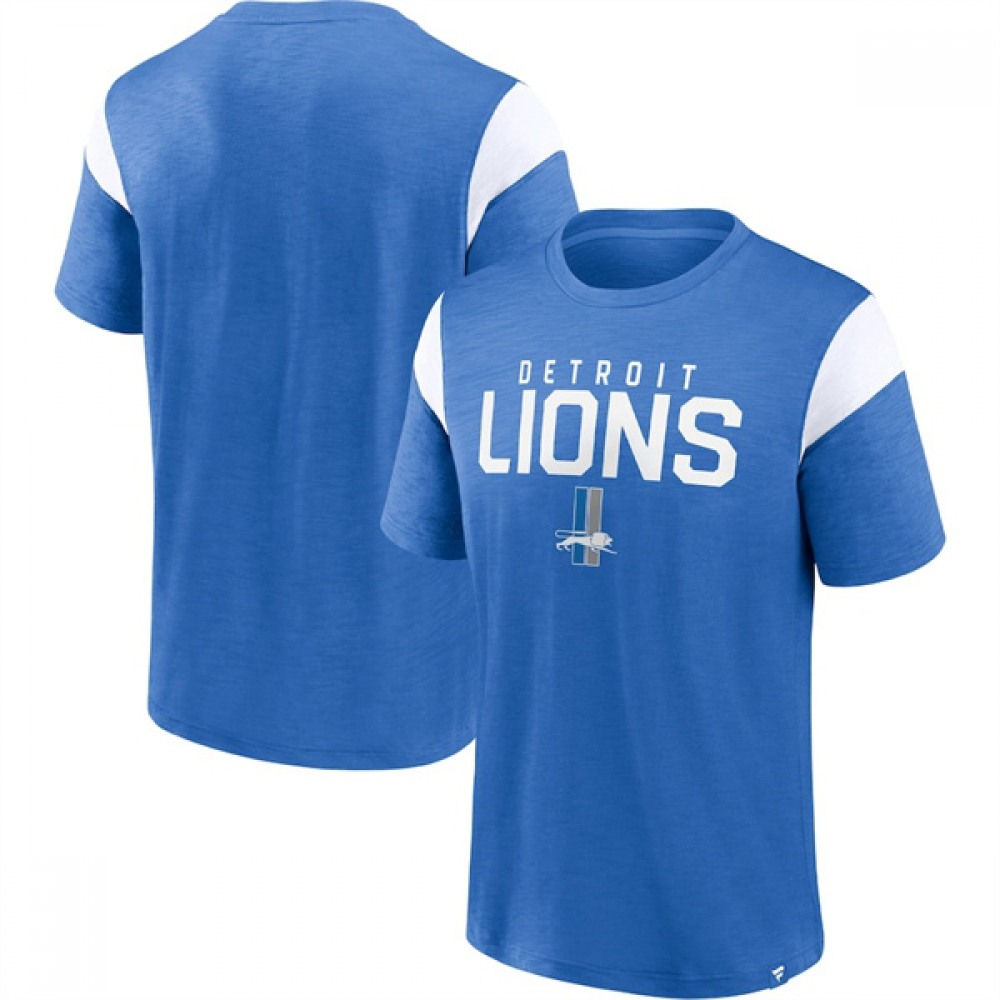Men's Detroit Lions Blue/White Home Stretch Team T-Shirt 1