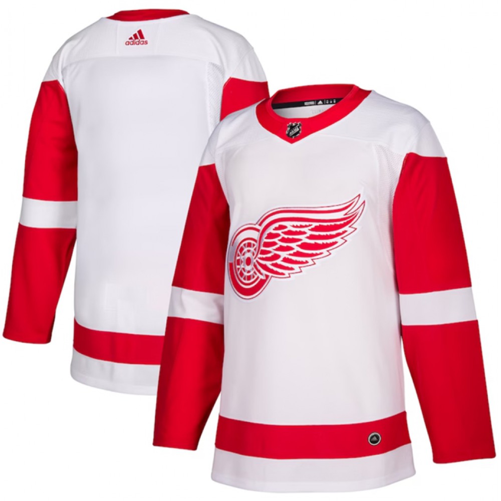 Men's Detroit Red Wings Blank White Stitched Jersey 1