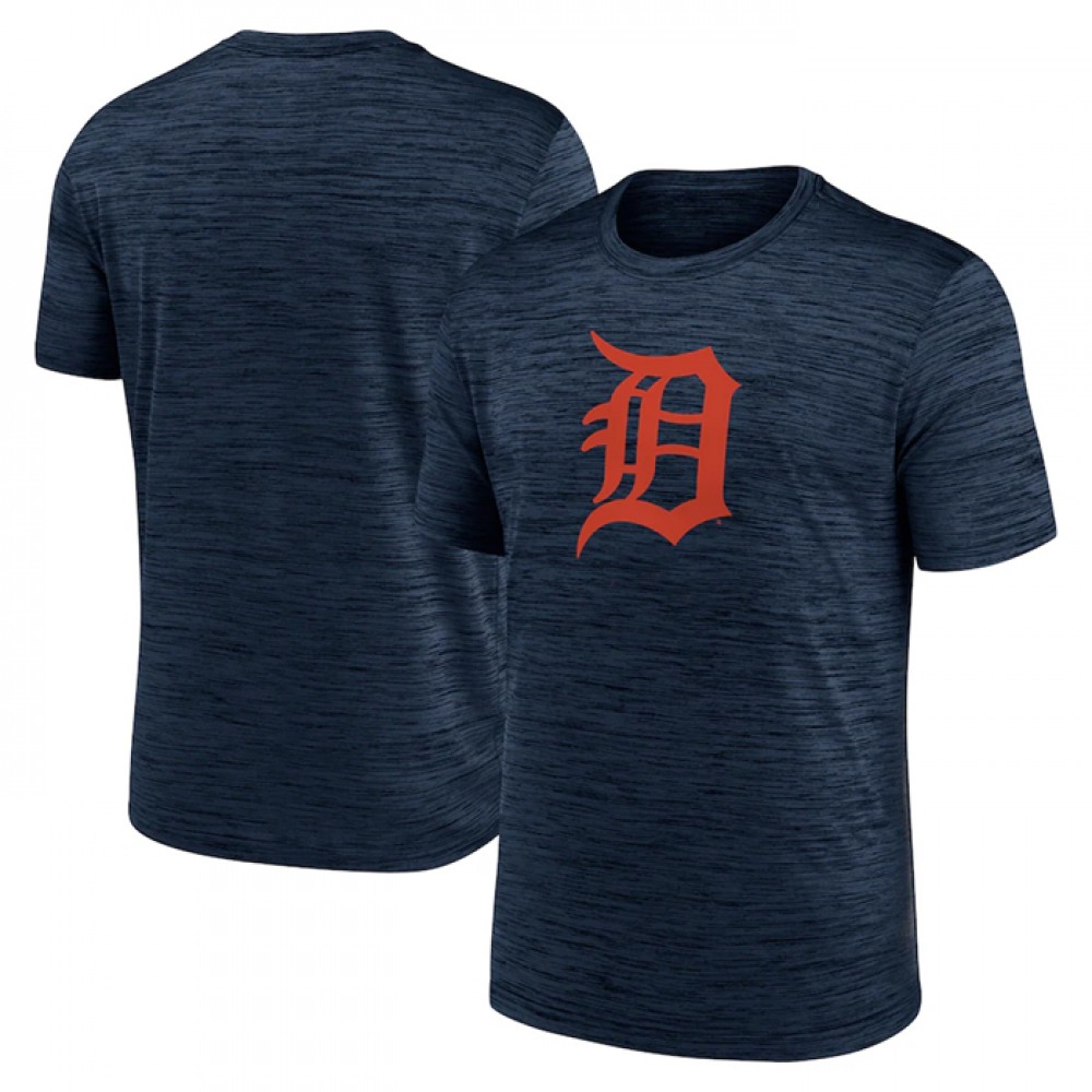 Men's Detroit Tigers Navy Team Logo Velocity Performance T-Shirt 1