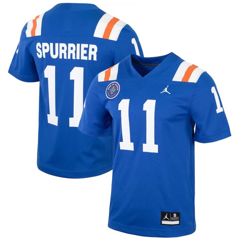Men's Florida Gators #11 Steve Spurrier Royal Stitched Jersey 1
