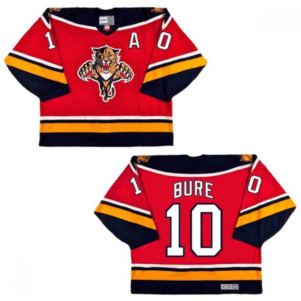 Men's Florida Panthers #10 Pavel Bure Red Stitched Jersey 1