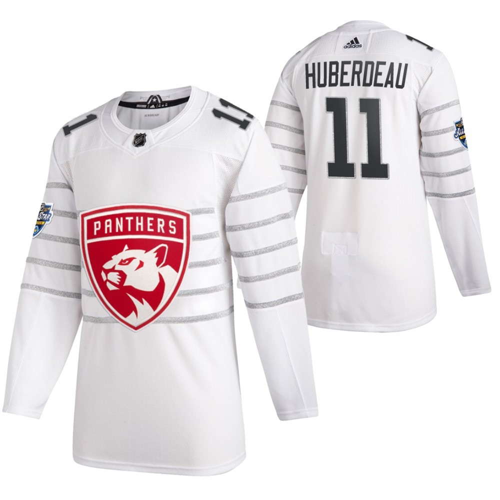 Men's Florida Panthers #11 Jonathan Huberdeau 2020 White Stitched NHL Jersey 1