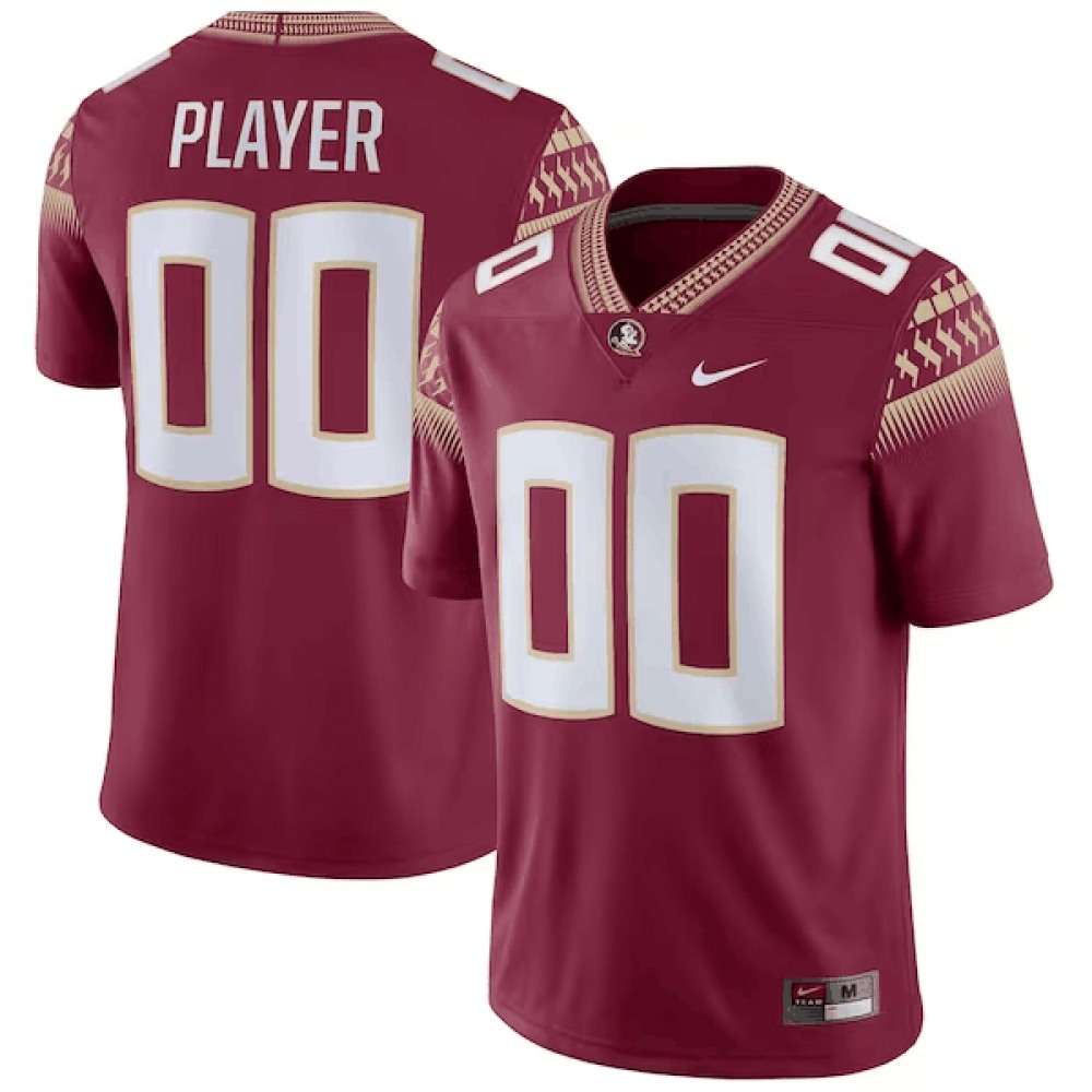 Men's Florida State Seminoles ACTIVE PLAYER Custom Red Stitched Jersey 1