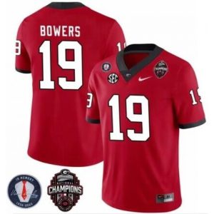 Men's Georgia Bulldogs Custom Red 2022 National Champions Stitched Football Jersey