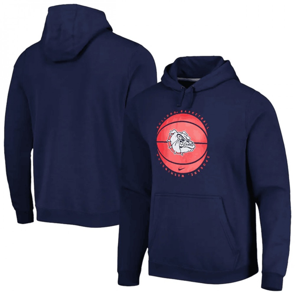 Men's Georgia Bulldogs Navy Basketball Pullover Hoodie 1