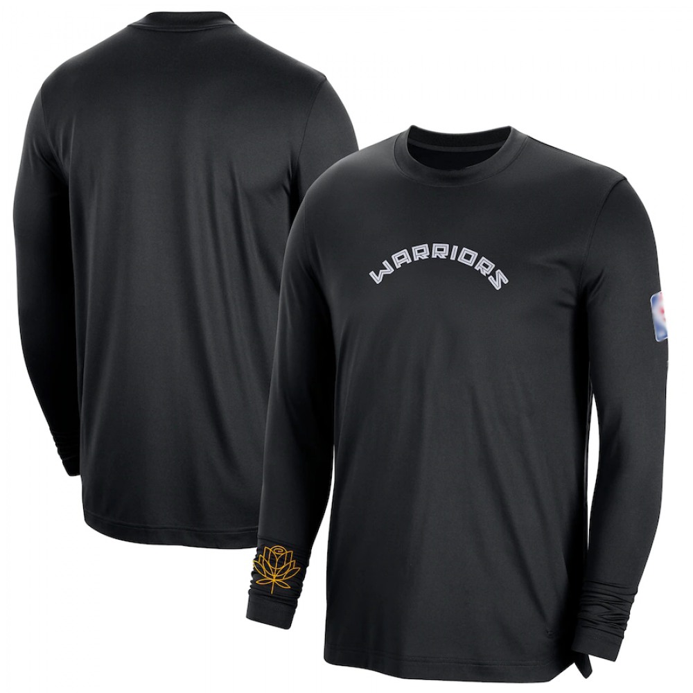 Men's Golden State Warriors Black 2022/23 City Edition Essential Expressive Long Sleeve T-Shirt 1