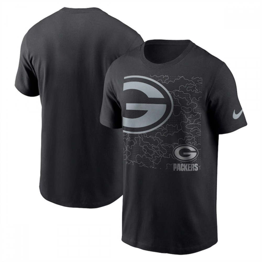 Men's Green Bay Packers Black T-Shirt 1