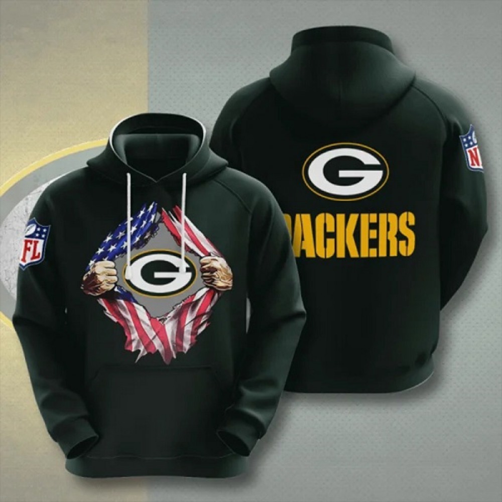 Men's Green Bay Packers Green 3D Trending T-Shirt Hoodie 1