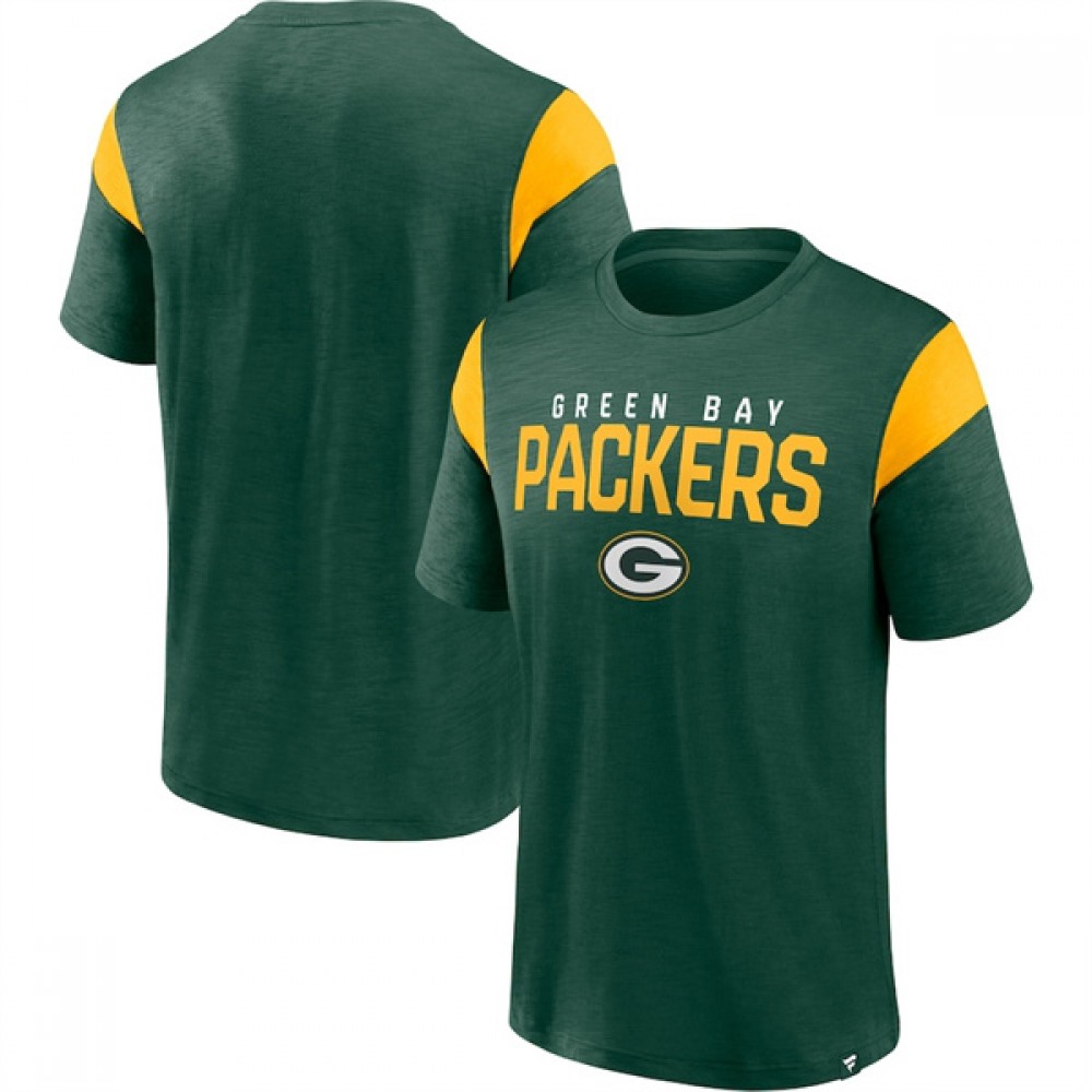Men's Green Bay Packers Green/Gold Home Stretch Team T-Shirt 1
