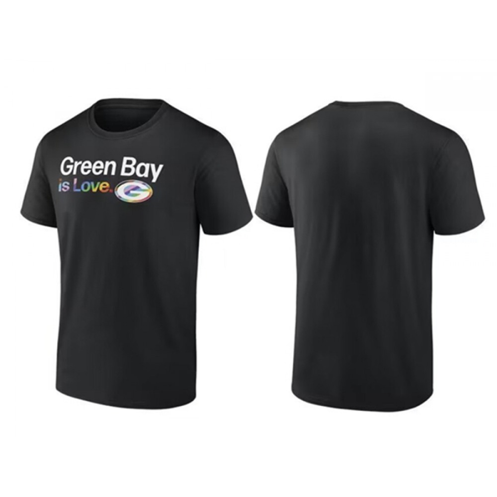 Men's Green Bay Packers Love Pride T-Shirt 1