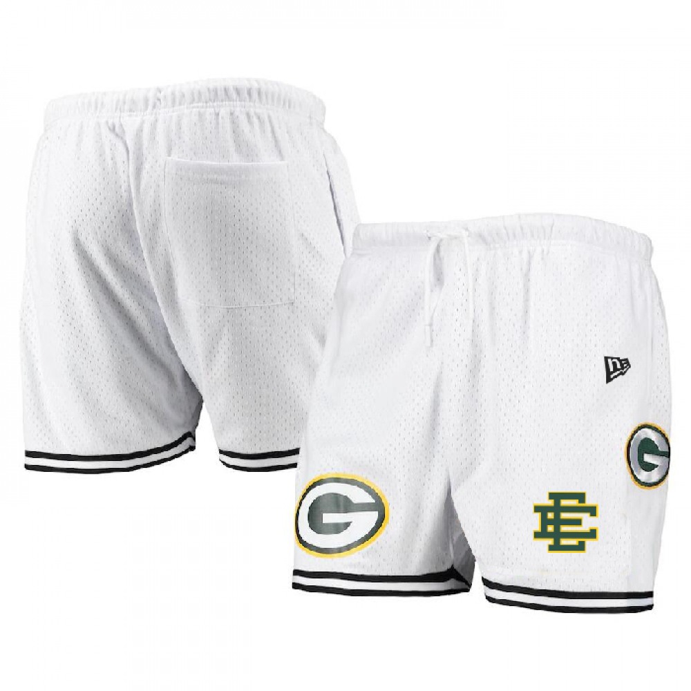 Men's Green Bay Packers Pro White/Green Shorts 1