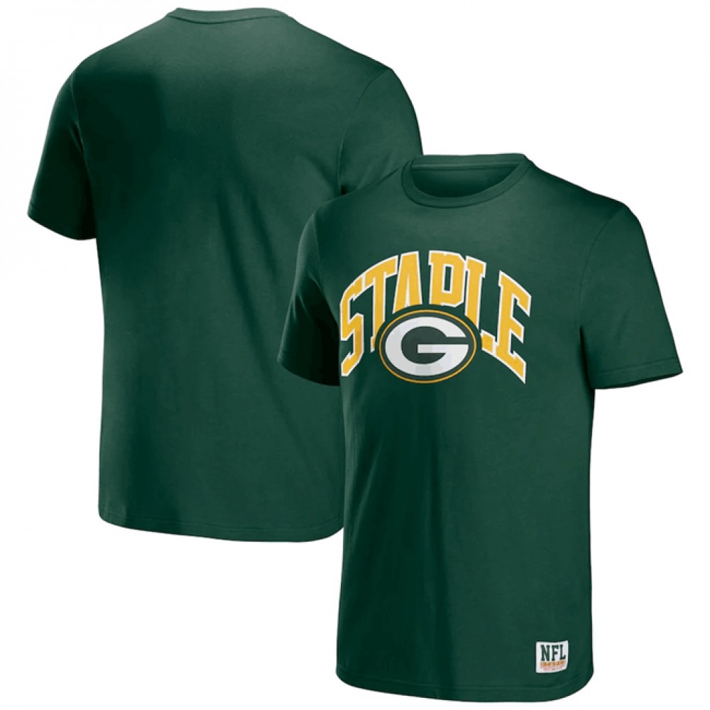 Men's Green Bay Packers x Staple Green Logo Lockup T-Shirt 1