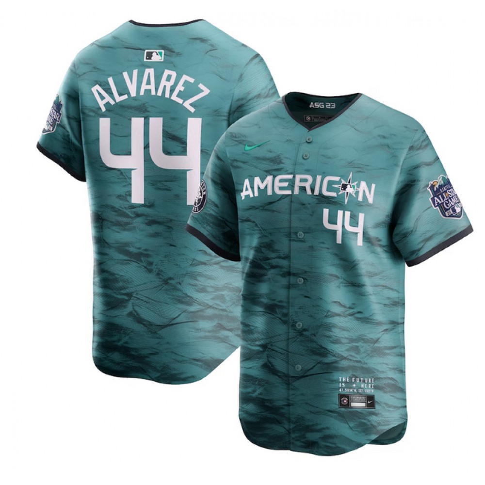 Men's Houston Astros #44 Yordan Alvarez Teal 2023 All-star Cool Base Stitched Baseball Jersey 1