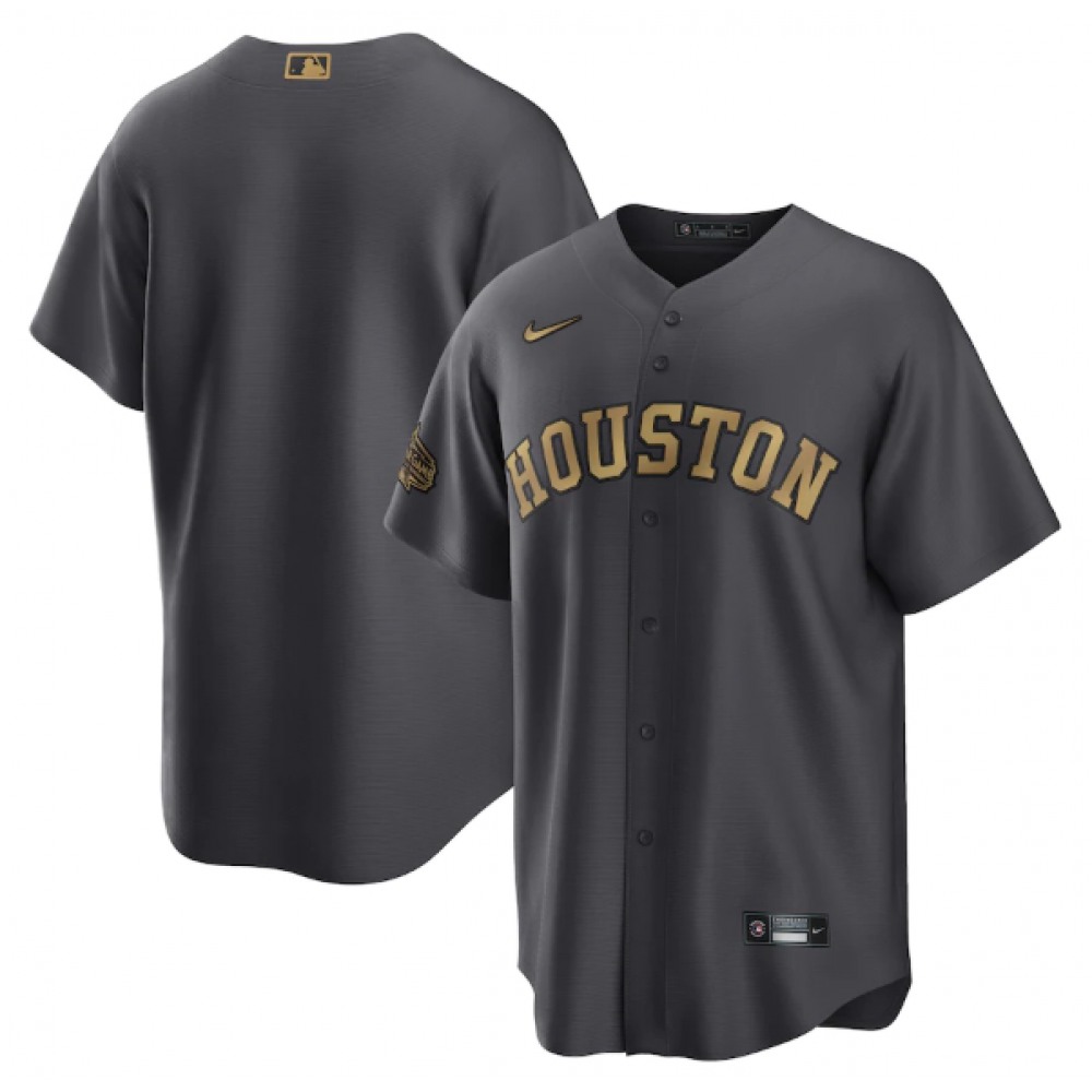Men's Houston Astros Blank 2022 All-Star CharcoalCool Base Stitched Baseball Jersey 1