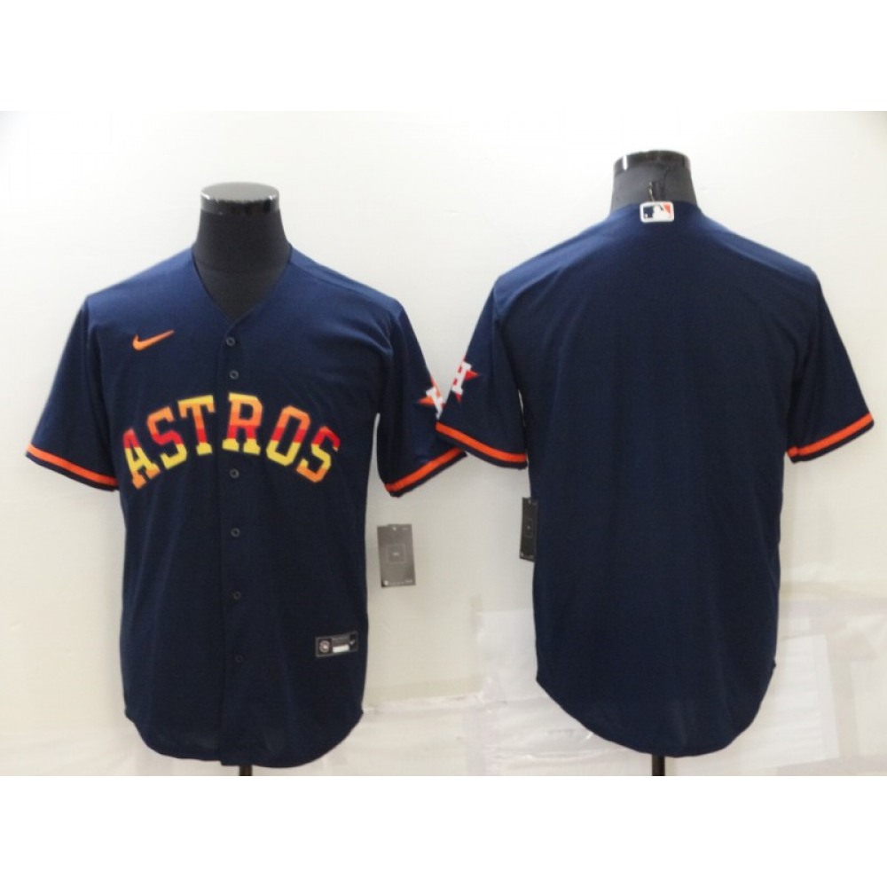 Men's Houston Astros Blank 2022 Navy Cool Base Stitched Jersey 1