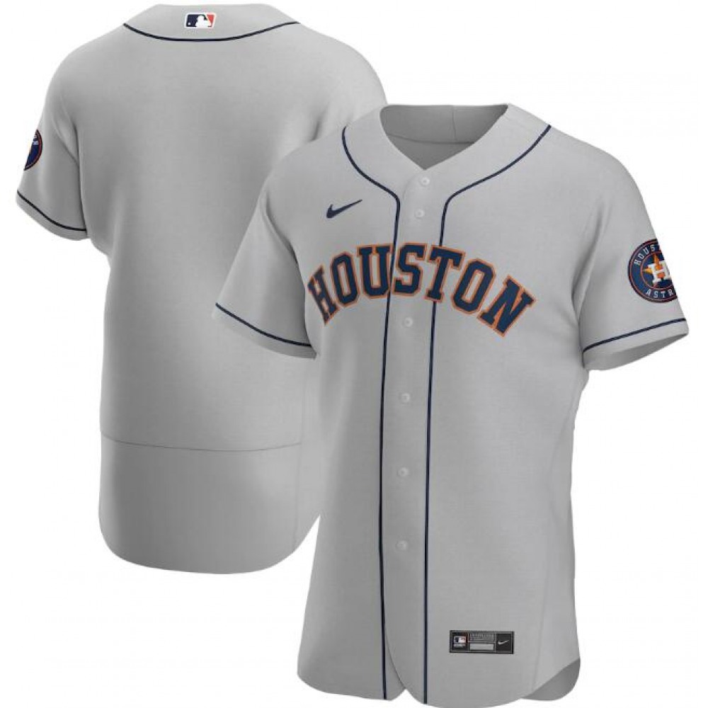 Men's Houston Astros Blank Grey Flex Base Stitched Jersey 1