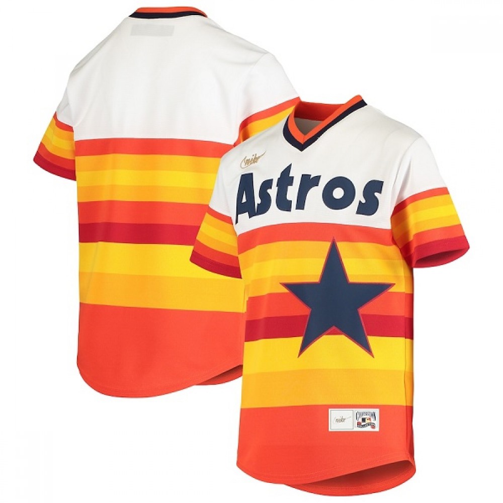 Men's Houston Astros Home Cooperstown Collection Team Cool Base Stitched Baseball Jersey 1