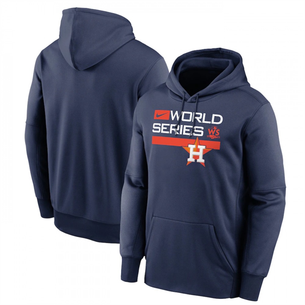 Men's Houston Astros Navy 2022 Wolrld Series Performance Pullover Hoodie 1