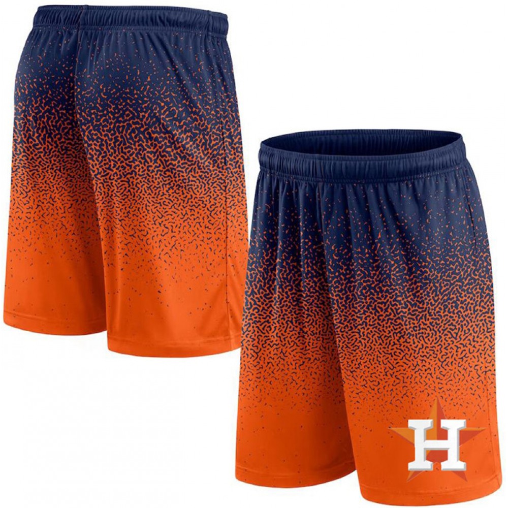 Men's Houston Astros Navy/Orange Ombre Shorts 1