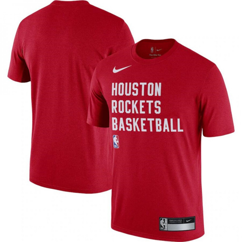 Men's Houston Rockets Red 2023/24 Sideline Legend Performance Practice T-Shirt 1