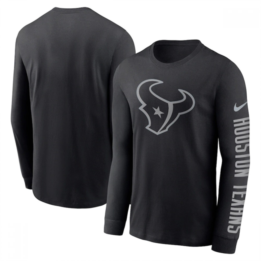 Men's Houston Texans Black Long Sleeve T-Shirt 1