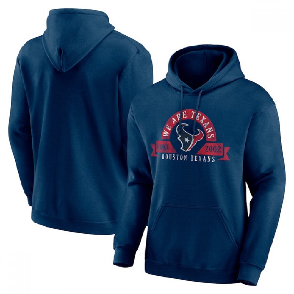 Men's Houston Texans Blue Pullover Hoodie 1