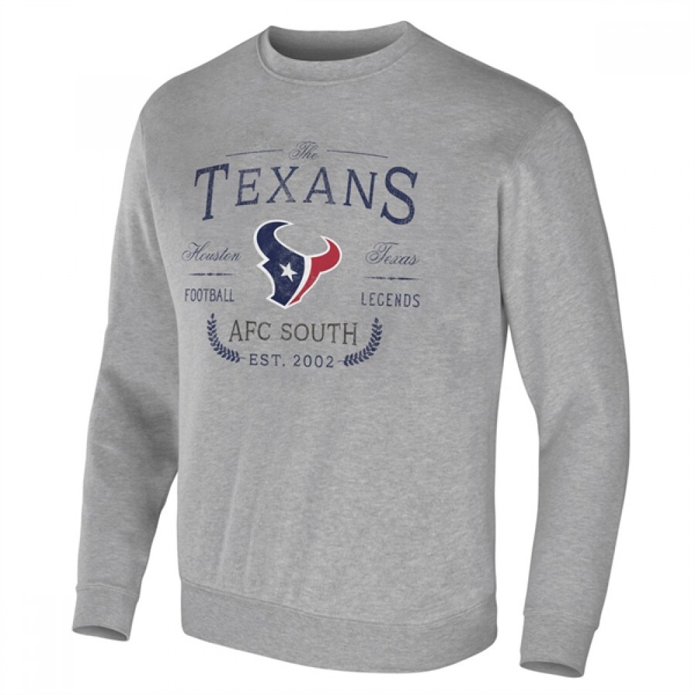 Men's Houston Texans Gray Darius Rucker Collection Pullover Sweatshirt 1