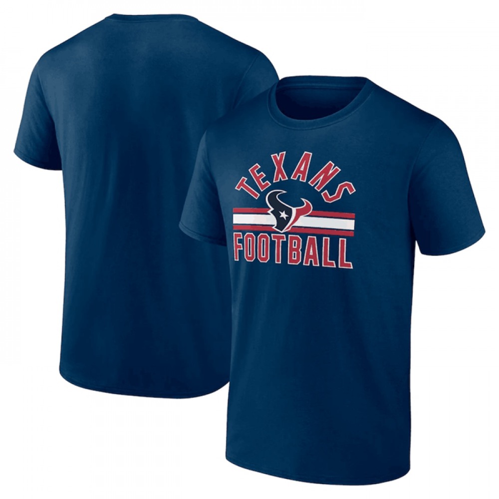 Men's Houston Texans Navy Arch Stripe T-Shirt 1