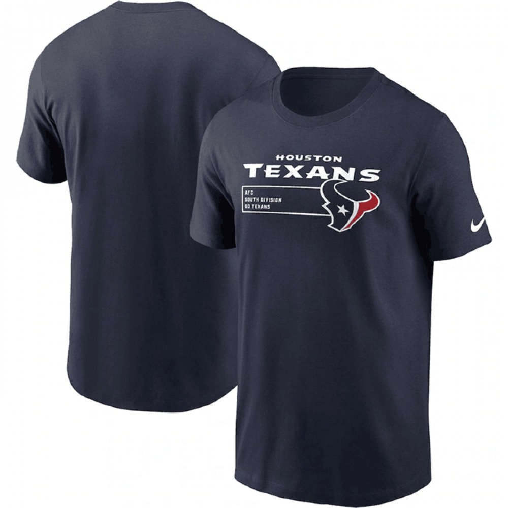 Men's Houston Texans Navy Division Essential T-Shirt 1