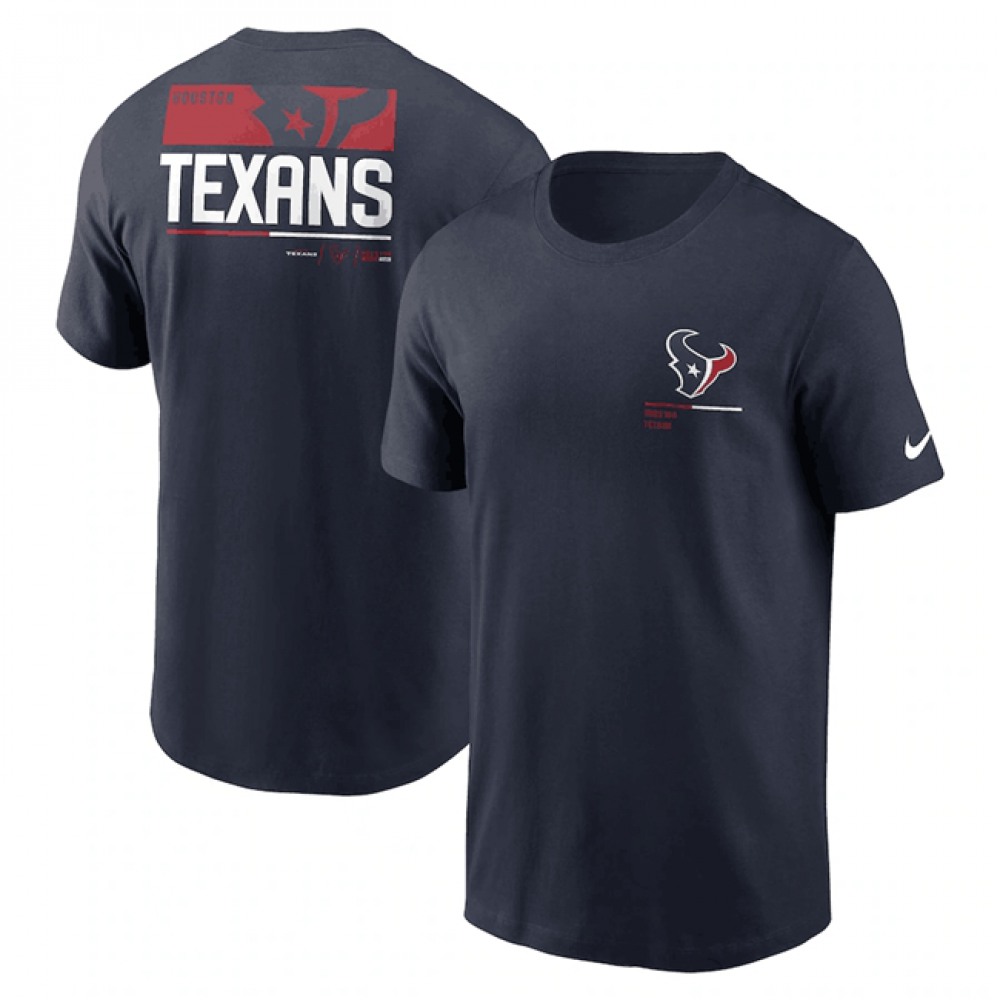 Men's Houston Texans Navy Team Incline T-Shirt 1