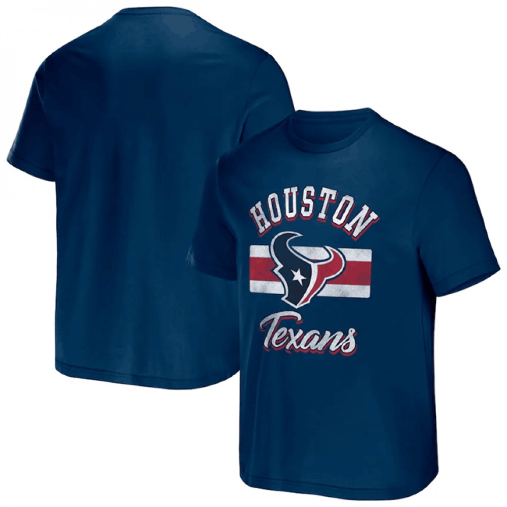 Men's Houston Texans Navy x Darius Rucker Collection Stripe T-Shirt 1