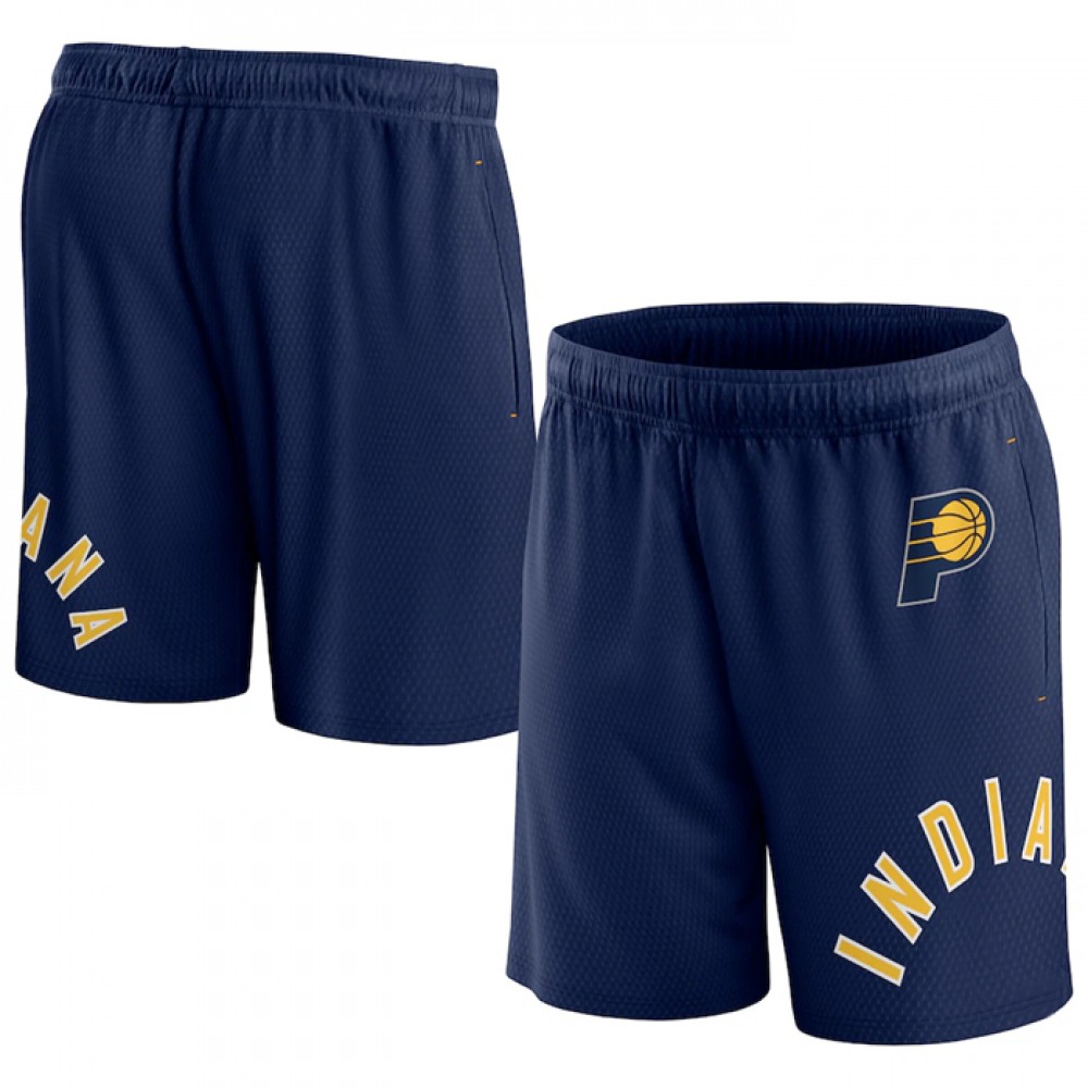Men's Indiana Pacers Navy Free Throw Mesh Shorts 1