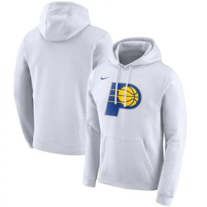 Men's Indiana Pacers White City Edition Club Pullover Hoodie