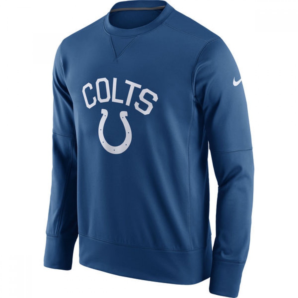 Men's Indianapolis Colts 2019 Royal Sideline Circuit Performance Sweatshirt 1