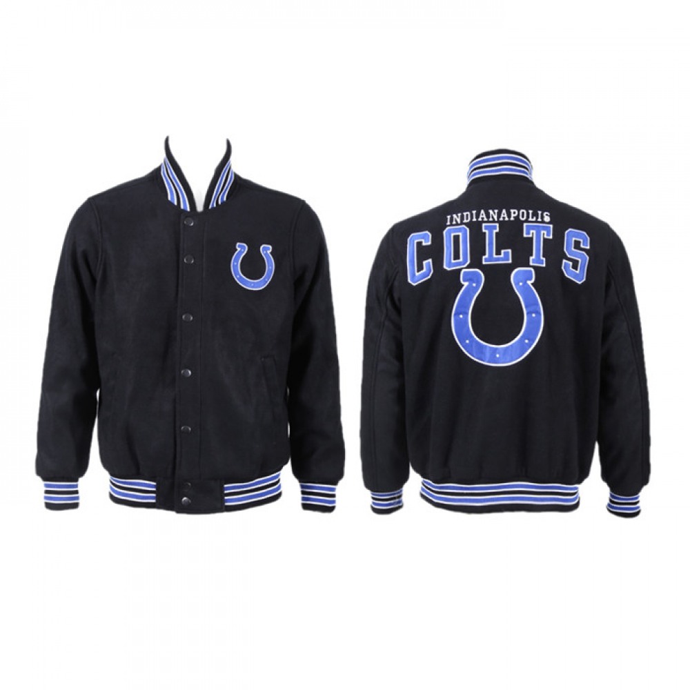 Men's Indianapolis Colts Black Stitched Jacket 1