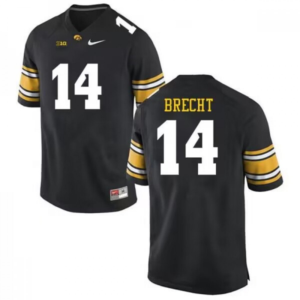 Men's Iowa Hawkeyes #14 Brody Brecht Black Stitched Jersey 1