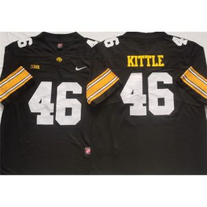 Men's Iowa Hawkeyes #46 Kittle Black Stitched Jersey