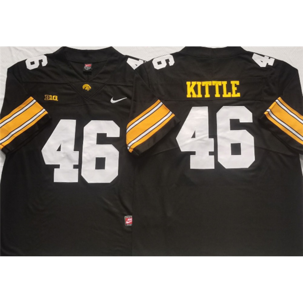 Men's Iowa Hawkeyes #46 Kittle Black Stitched Jersey 1