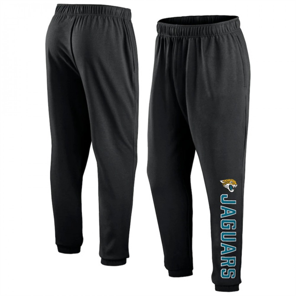 Men's Jacksonville Jaguars Black Chop Block Fleece Sweatpants 1