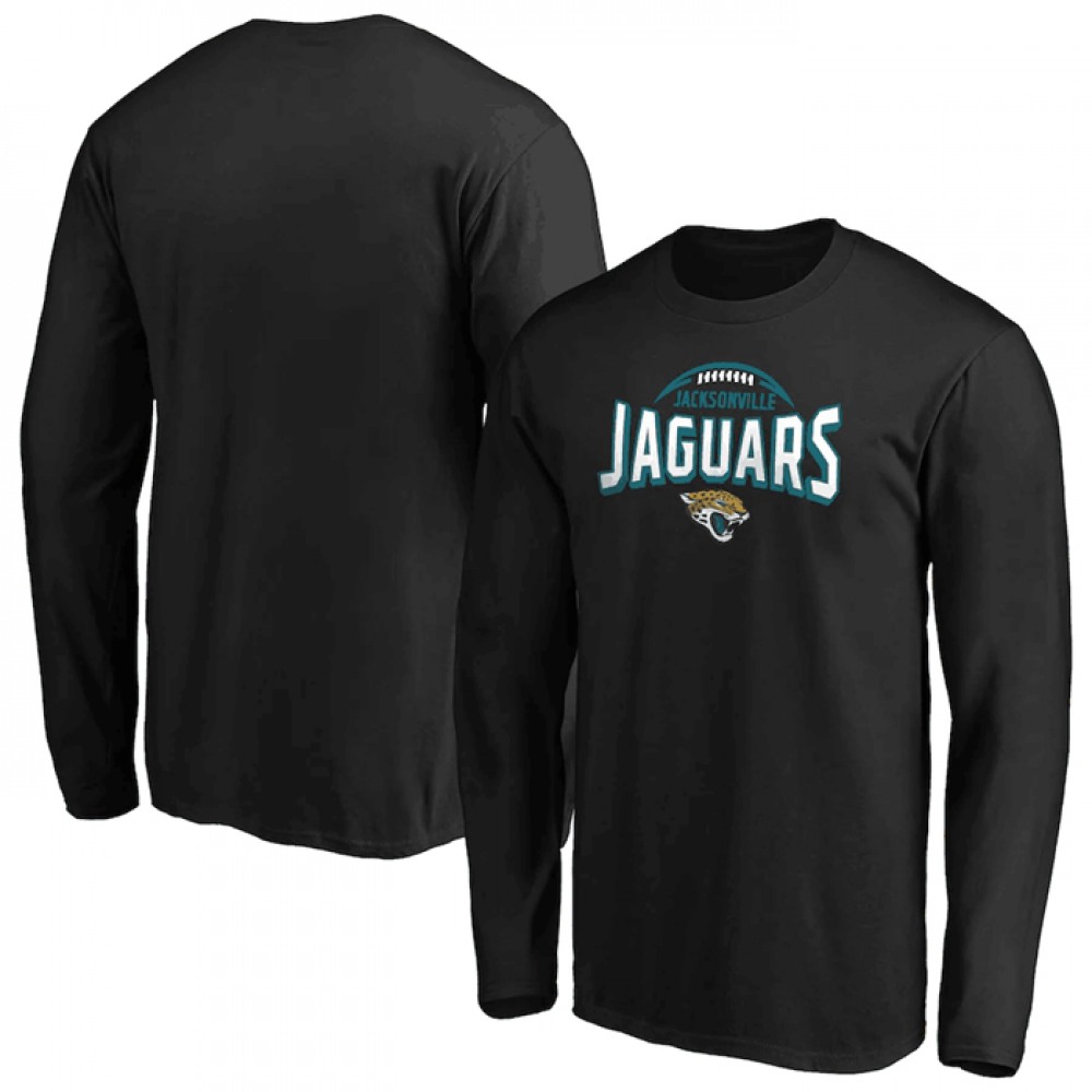 Men's Jacksonville Jaguars Black Clamp Down Long Sleeve T-Shirt 1