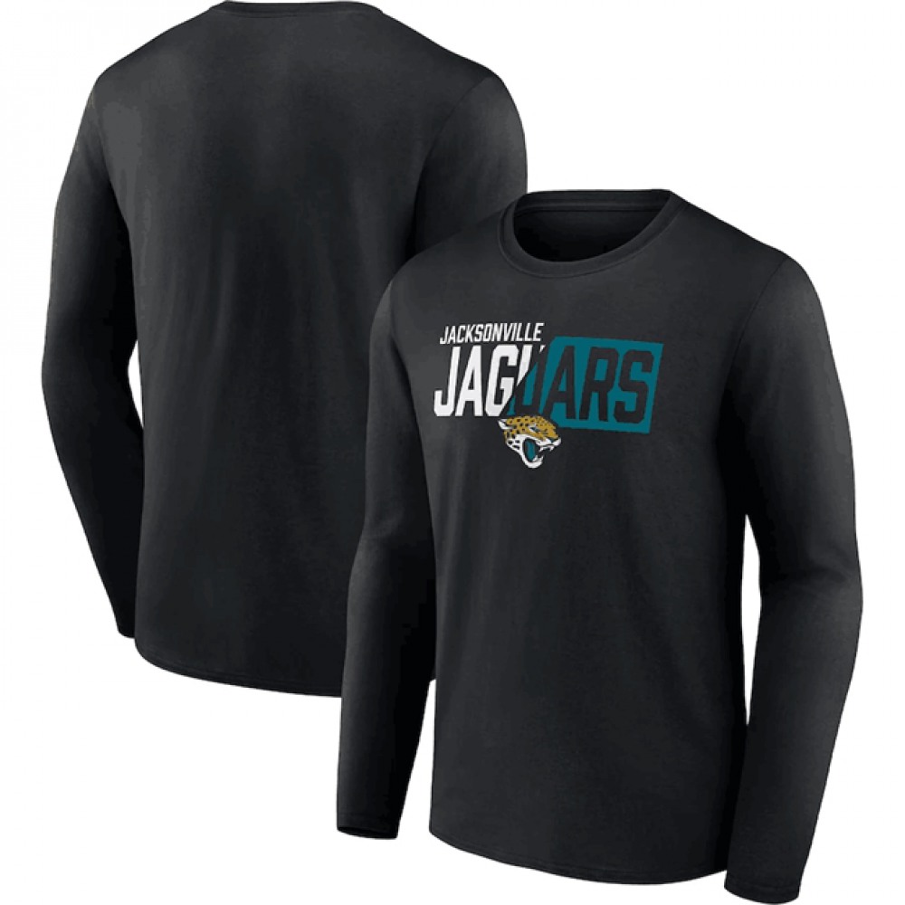 Men's Jacksonville Jaguars Black One Two Long Sleeve T-Shirt 1