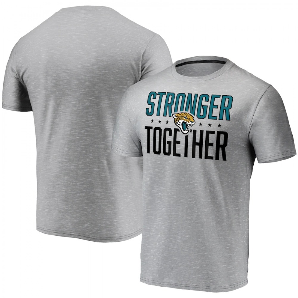 Men's Jacksonville Jaguars Grey Charcoal Stronger Together T-Shirt 1