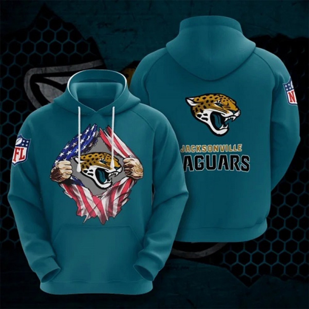 Men's Jacksonville Jaguars Teal 3D Trending T-Shirt Hoodie 1