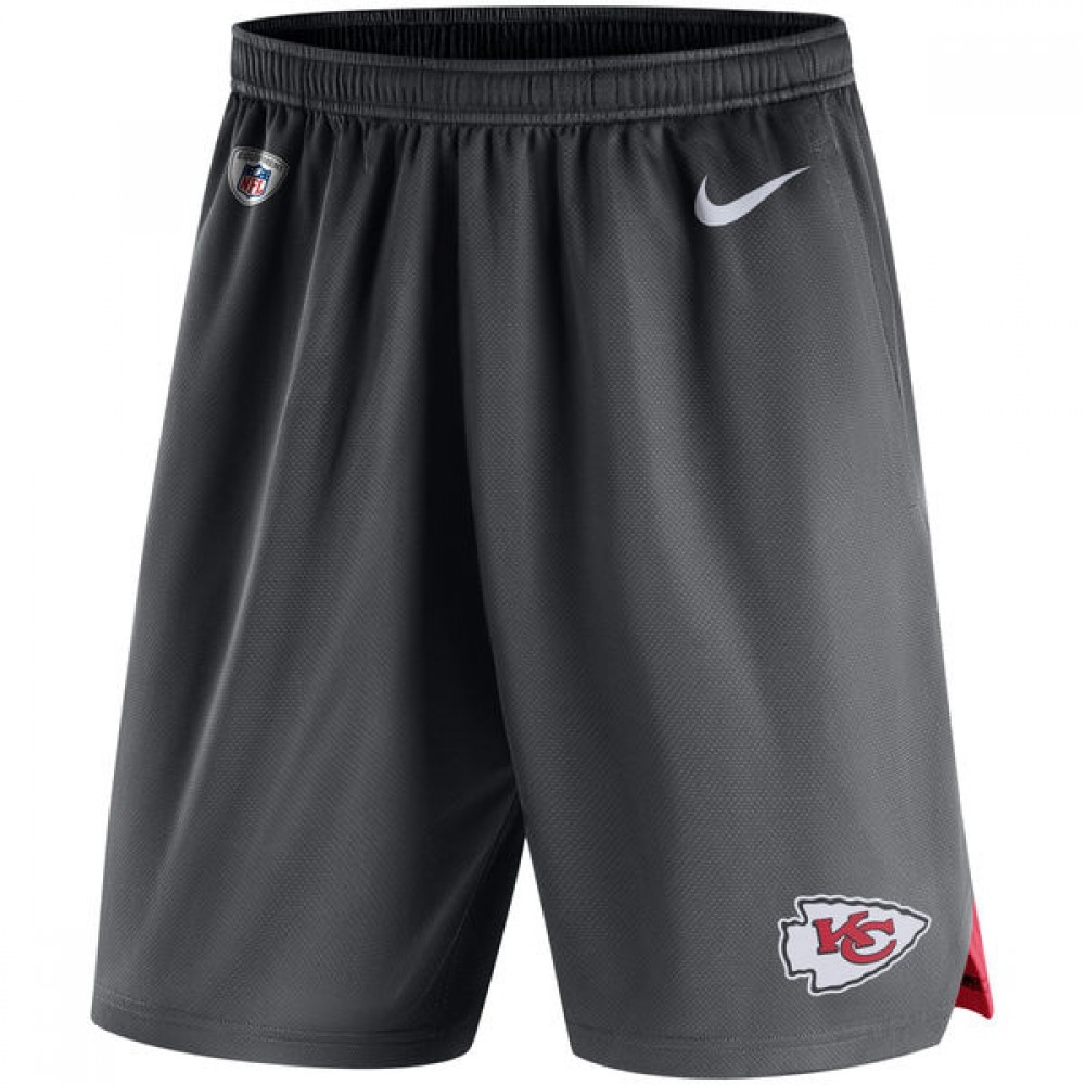Men's Kansas City Chiefs Charcoal Knit Performance Shorts 1