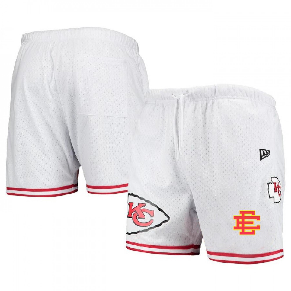 Men's Kansas City Chiefs Pro White/Red Shorts 001 1