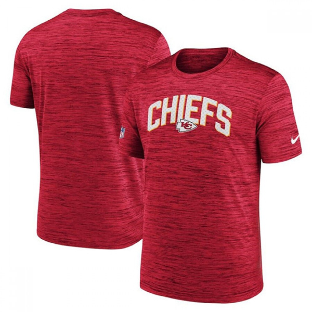 Men's Kansas City Chiefs Red Sideline Velocity Stack Performance T-Shirt 1