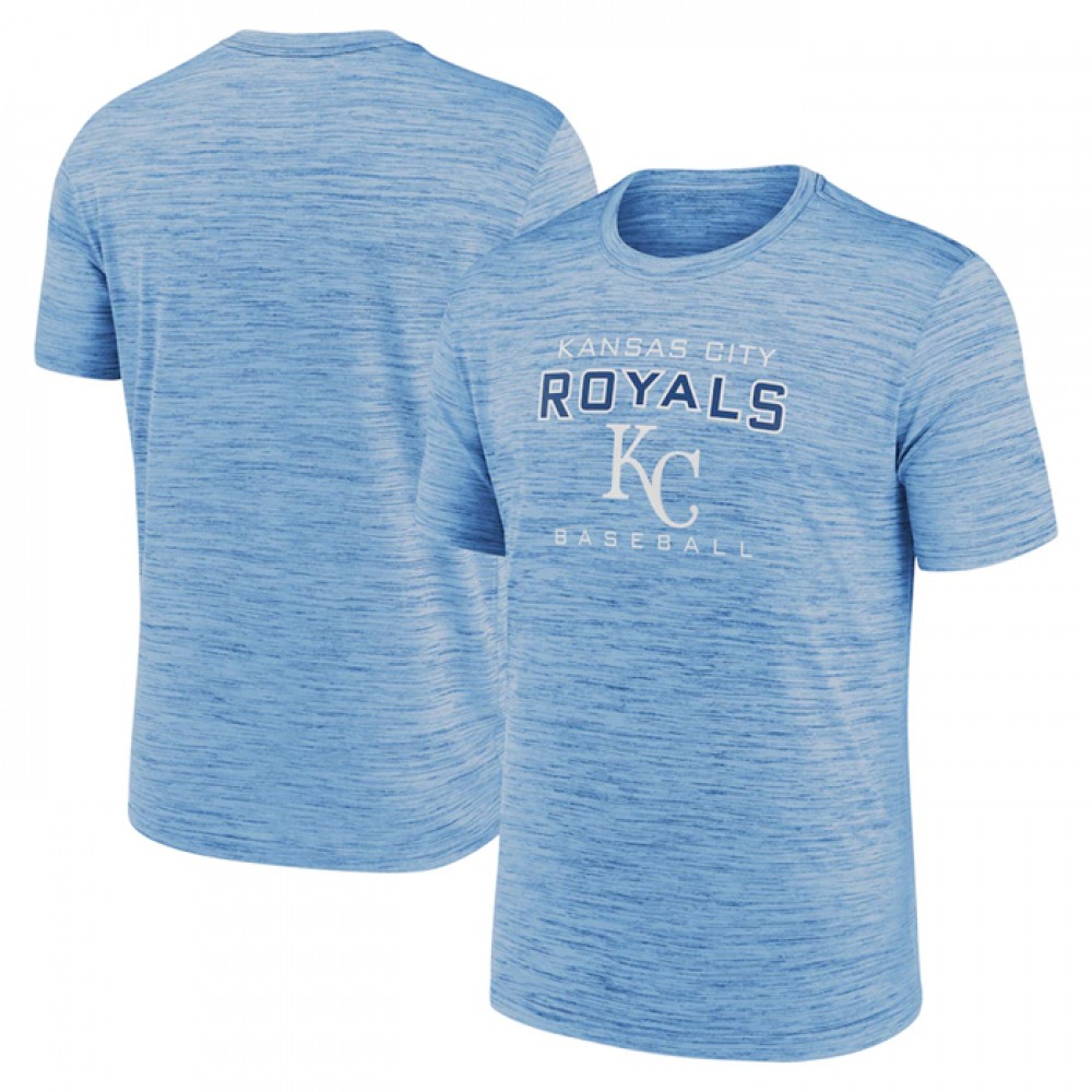 Men's Kansas City Royals Blue Velocity Practice Performance T-Shirt 1