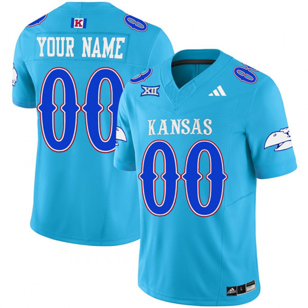 Men's Kansas Jayhawks ACTIVE PLAYER Custom Old KU 2023 F.U.S.E. Vapor Limited Stitched Jersey 1