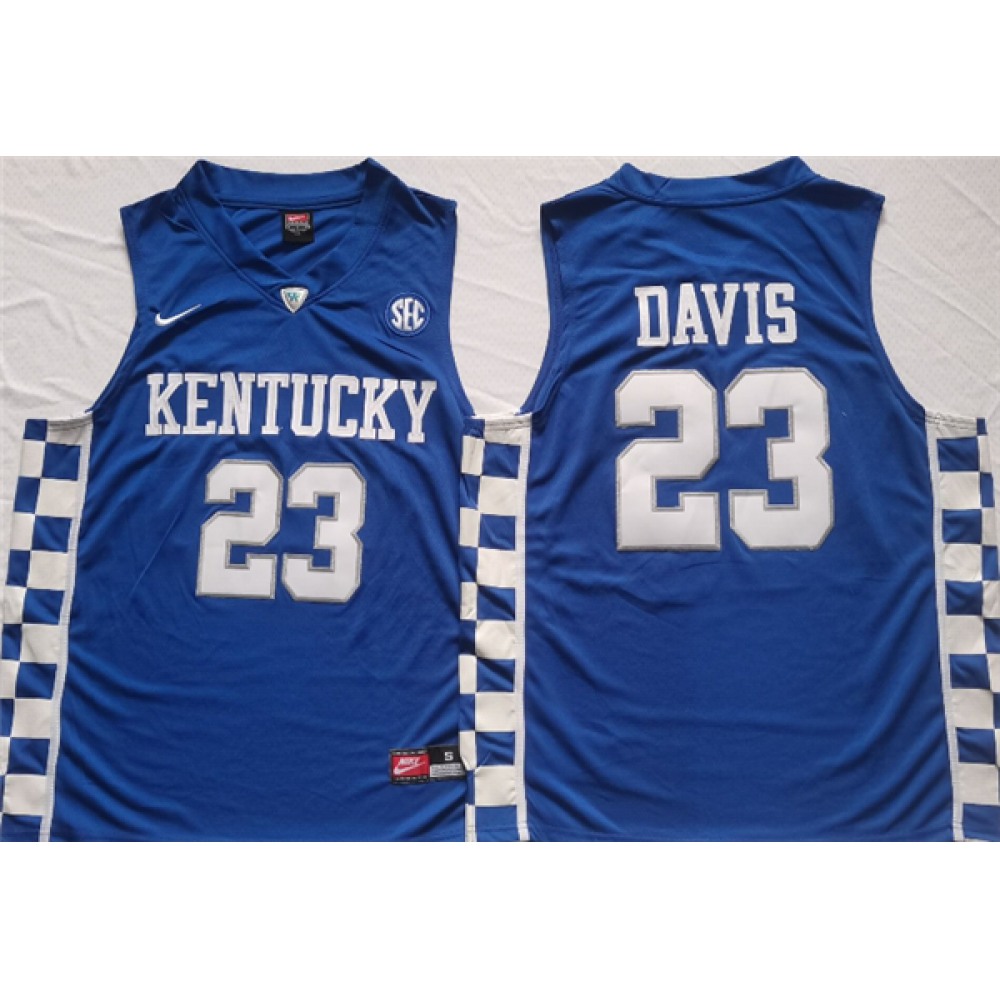Men's Kentucky Wildcats #23 Anthony Davis Blue Stitched Jersey 1