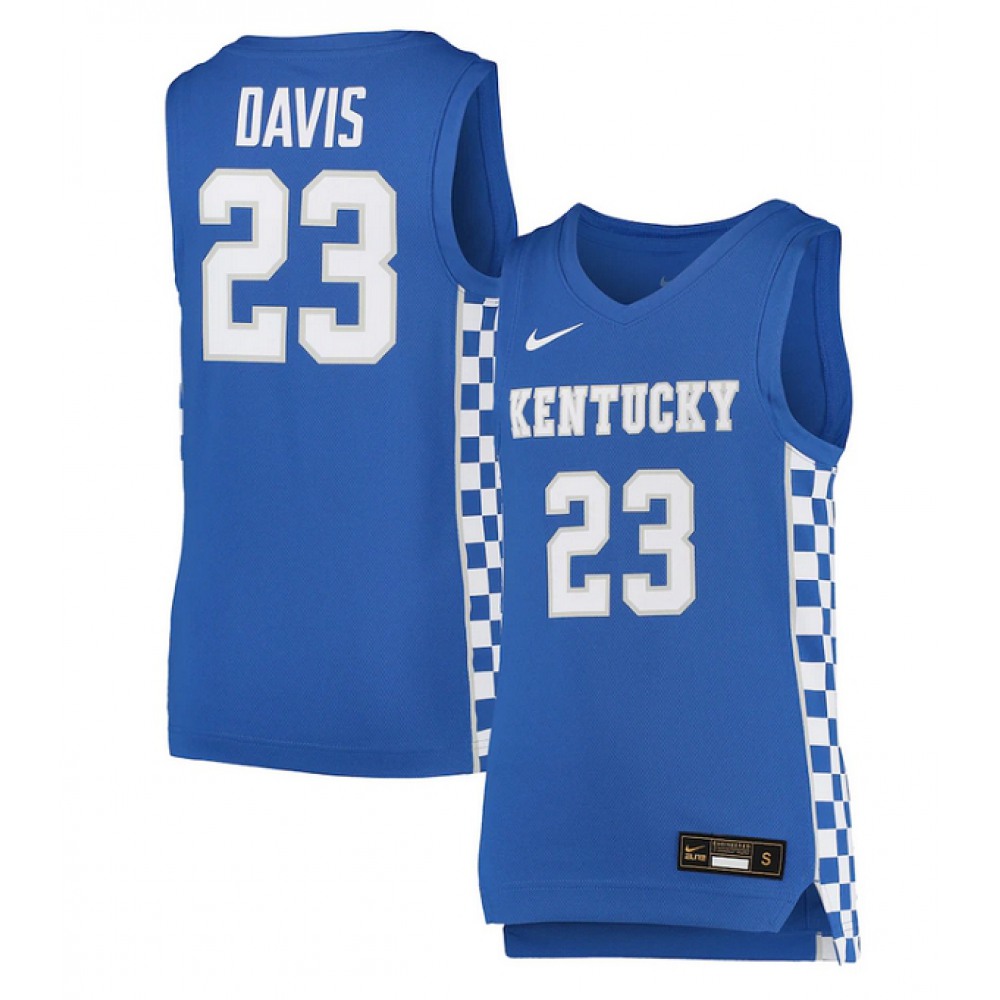 Men's Kentucky Wildcats Custom Blue Stitched Basketball Jersey 1
